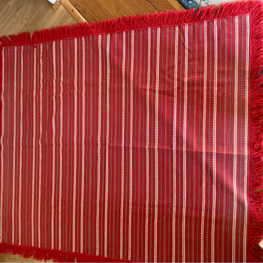 Hungarian Folk Art Woven Textile Tablecloth